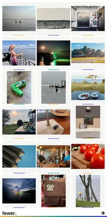 A contact sheet of frames posted on fewer.photos