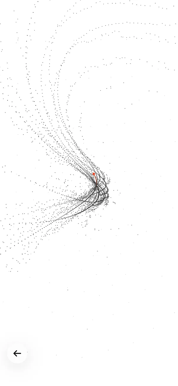 Strange attractor light mode on iPhone